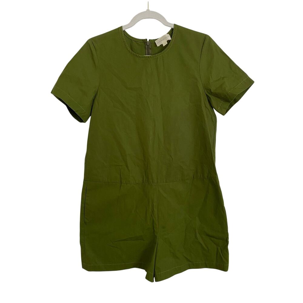 Olive Short Sleeve Romper Jumpsuit